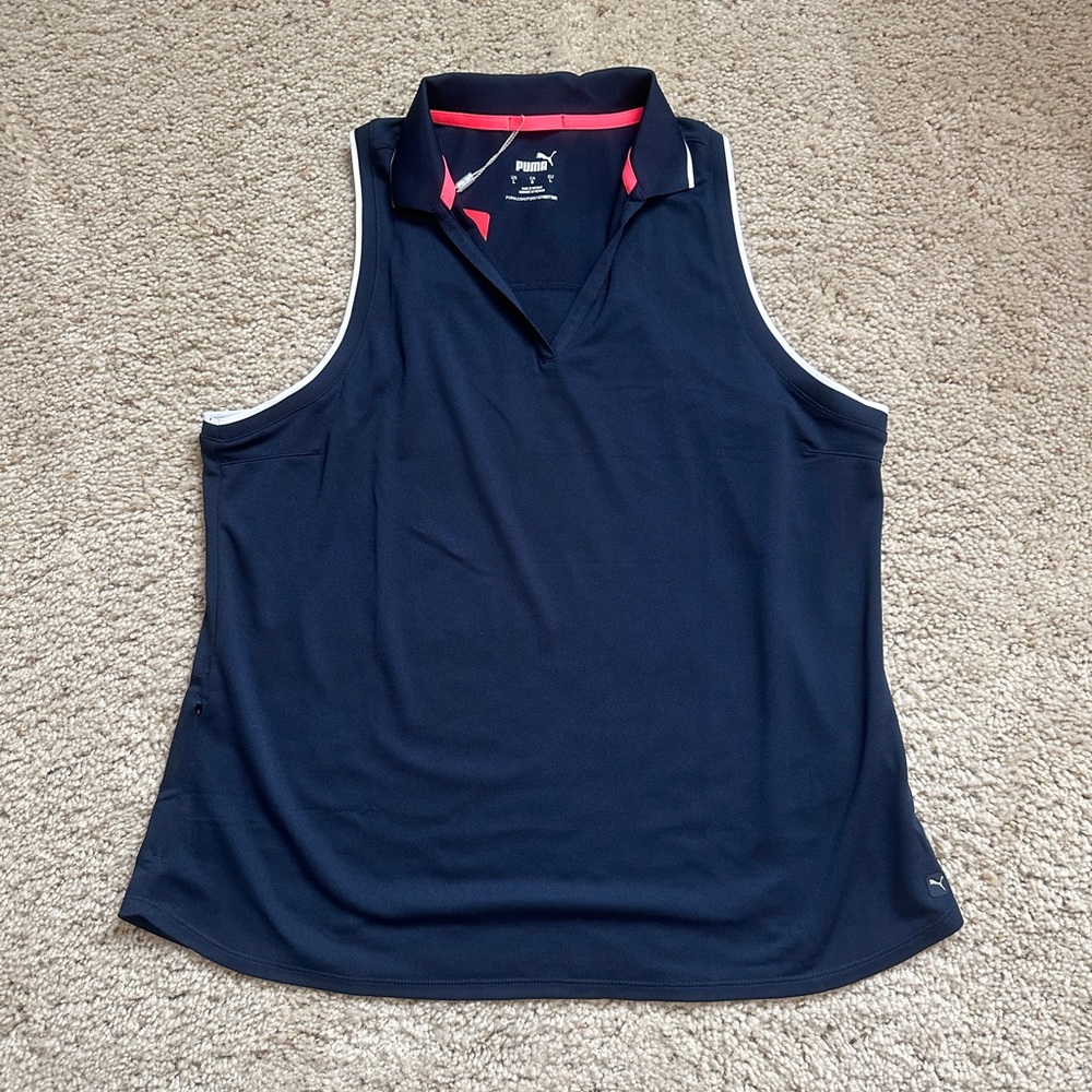 NWT Puma Women's MATTR Sprinter Sleeveless Polo Sz Large (247)